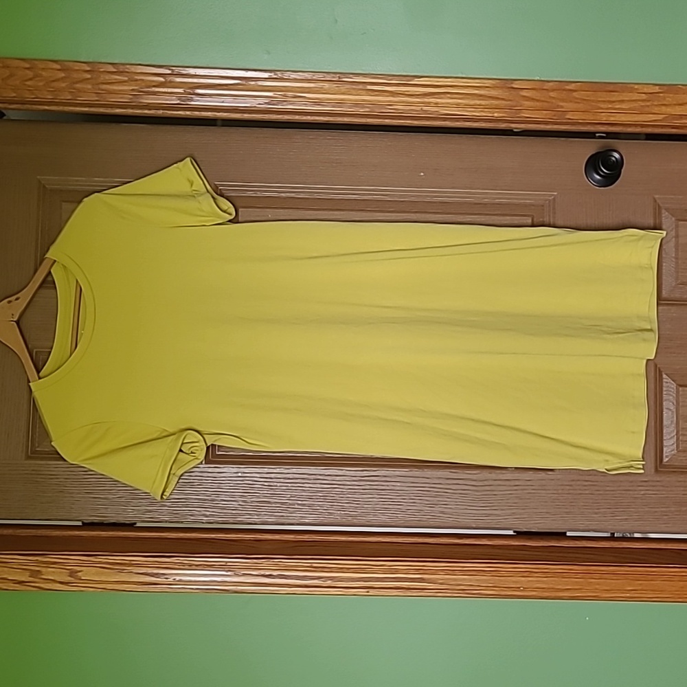 *5 for $10* A New Day Yellow T-Shirt Midi Dress Size S